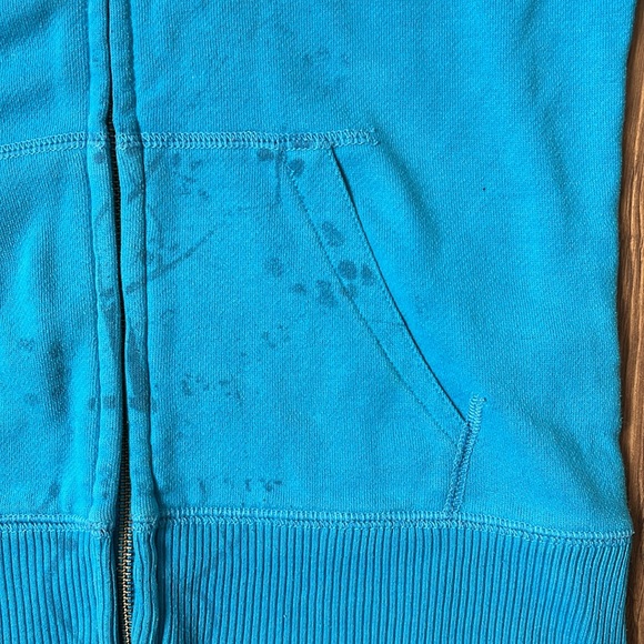 American Eagle Outfitters 3/4 Sleeve Zip Hoodie - Blue - Picture 6 of 8